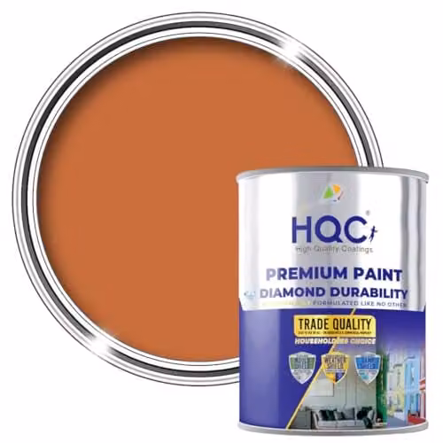 HQC Matt Emulsion Wall and Ceiling Paint in Terracotta, 1 Litre