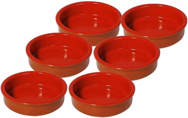 Simpa Handmade Red Clay Spanish Tapas Cazuelas Ceramic Serving Bowls Set of 6 – 1