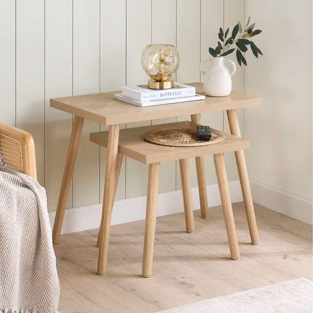 Birlea Herringford Nest Of Tables in Oak Brown