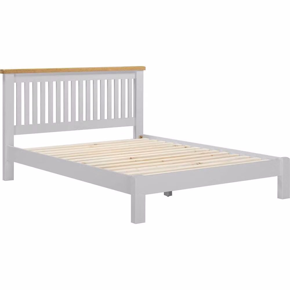 Seconique Windsor 5' Bed Low Foot End in Light Grey, King Size, W/D/H: 180 x 200 x 106.5 cm – 2