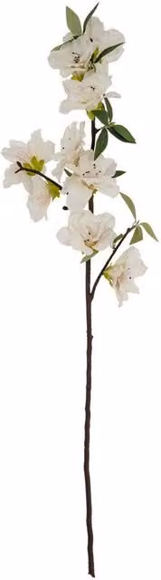 Lemon Pavilion Bloom Large White Artificial Lily Spray, W: 11 cm, D: 11 cm, H: 92 cm