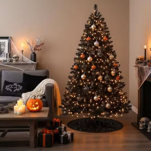 Shatchi Black Alaskan Pine Artificial Christmas Tree – 4