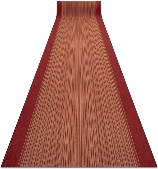 RugsX Carnaby Anti-Slip Striped Runner in Orange, W: 100 cm, L: 430 cm – 1