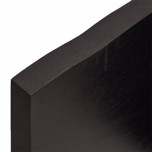 vidaXL Rustic Oak Wall Shelf, Dark Brown, W: 40 cm, D: 10 cm, H: 4 cm – 4