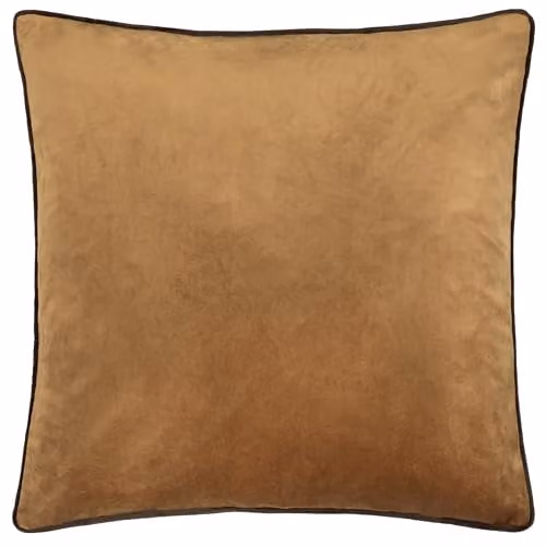 furn Meridian Velvet Piped Square Cushion in Bronze, W/D/H: 55 x 55 x 55 cm – 1