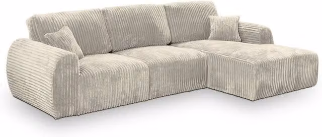 Snug Furniture Birmingham Ltd Sereno Jumbo Cord Right Hand Fullback Sofa in Beige