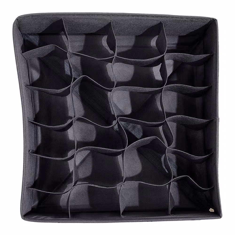 ExtraStar 10 Piece Foldable Non-woven Clothing Organiser Set with Dividers in Grey – 3