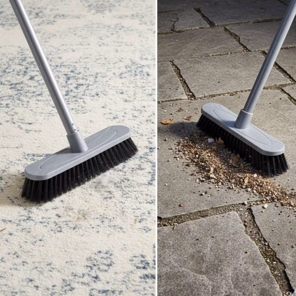 Bedsland Grey Broom with Mixed Soft and Hard Bristles for Indoor and Outdoor Cleaning – 4