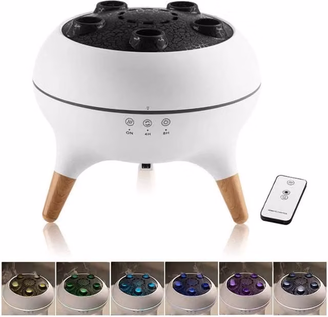 SPETLEK Dynamic Ultrasonic Spray Jellyfish Humidifier with Remote Control and Timer, White, 250ml, H 100 cm x W 15 cm x D 15 cm – 1