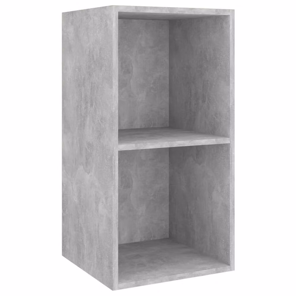 Berkfield Home Practical Wall-mounted TV Cabinets, 2 Piece Set in Concrete Grey Engineered Wood, W/D/H: 72 x 37 x 37 cm – 4