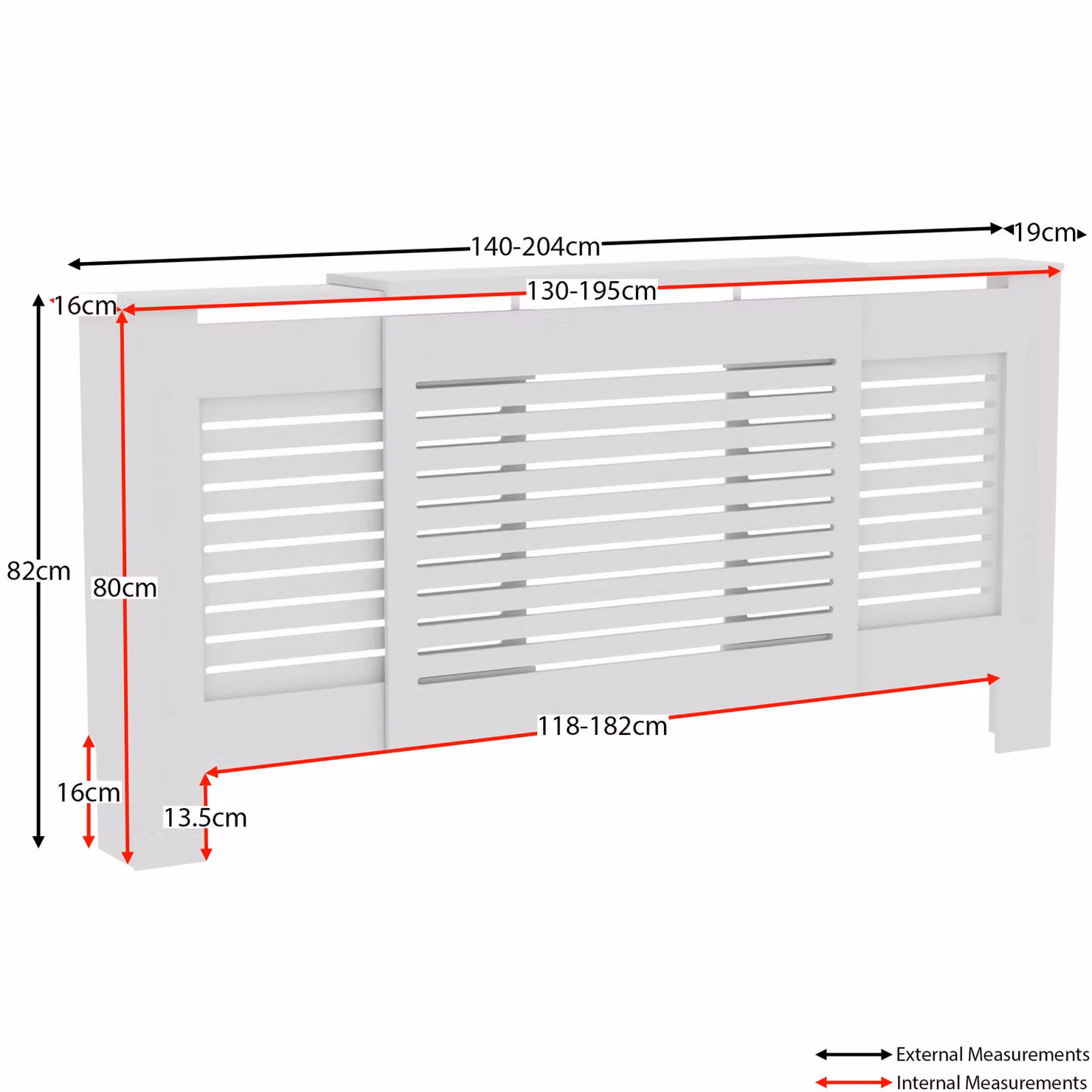 Home Discount Vida Designs Milton MDF Radiator Cover Heating Cabinet in White – 2