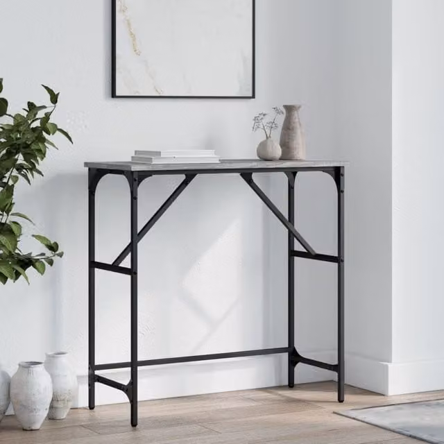 Berkfield Home Grey Sonoma Console Table, W/D/H: 75 x 32 x 75 cm