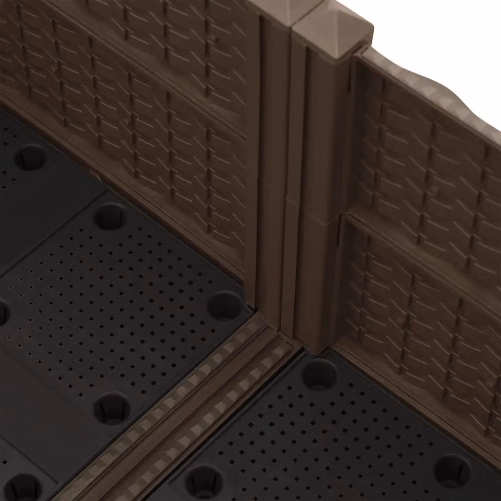Berkfield Home Brown Polypropylene Raised Bed W/D/H: 80 x 80 x 38 cm – 3