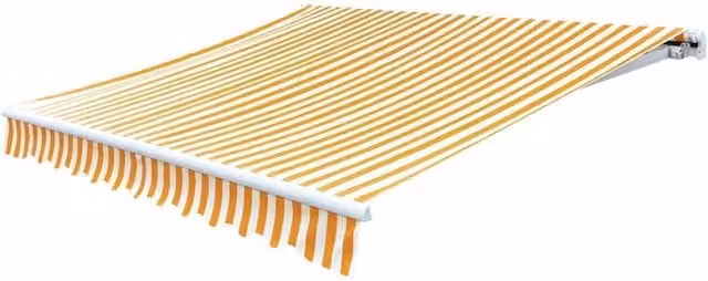 Berkfield Home Awning Top Sunshade Canvas in Sunflower Yellow and White, W: 4 m, D: 3 m