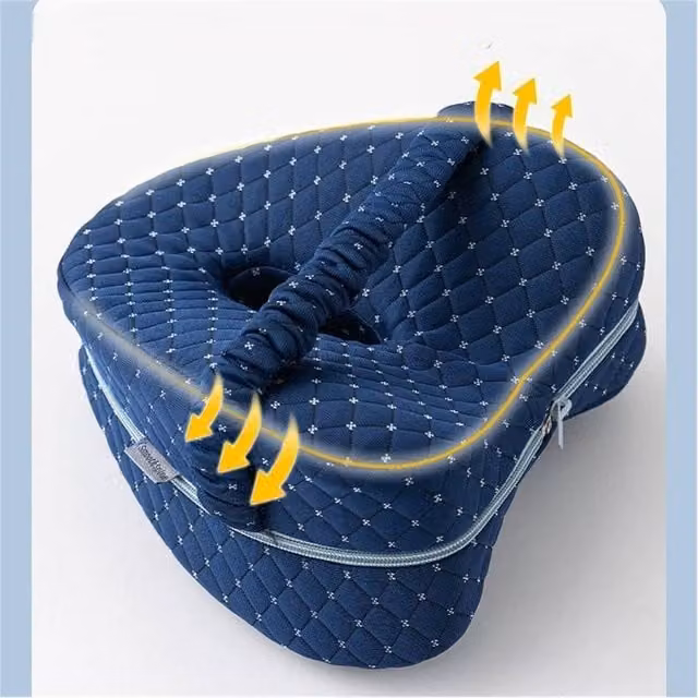 VOGREX Orthopedic Memory Foam Wedge Leg Pillow for Adults, Blue