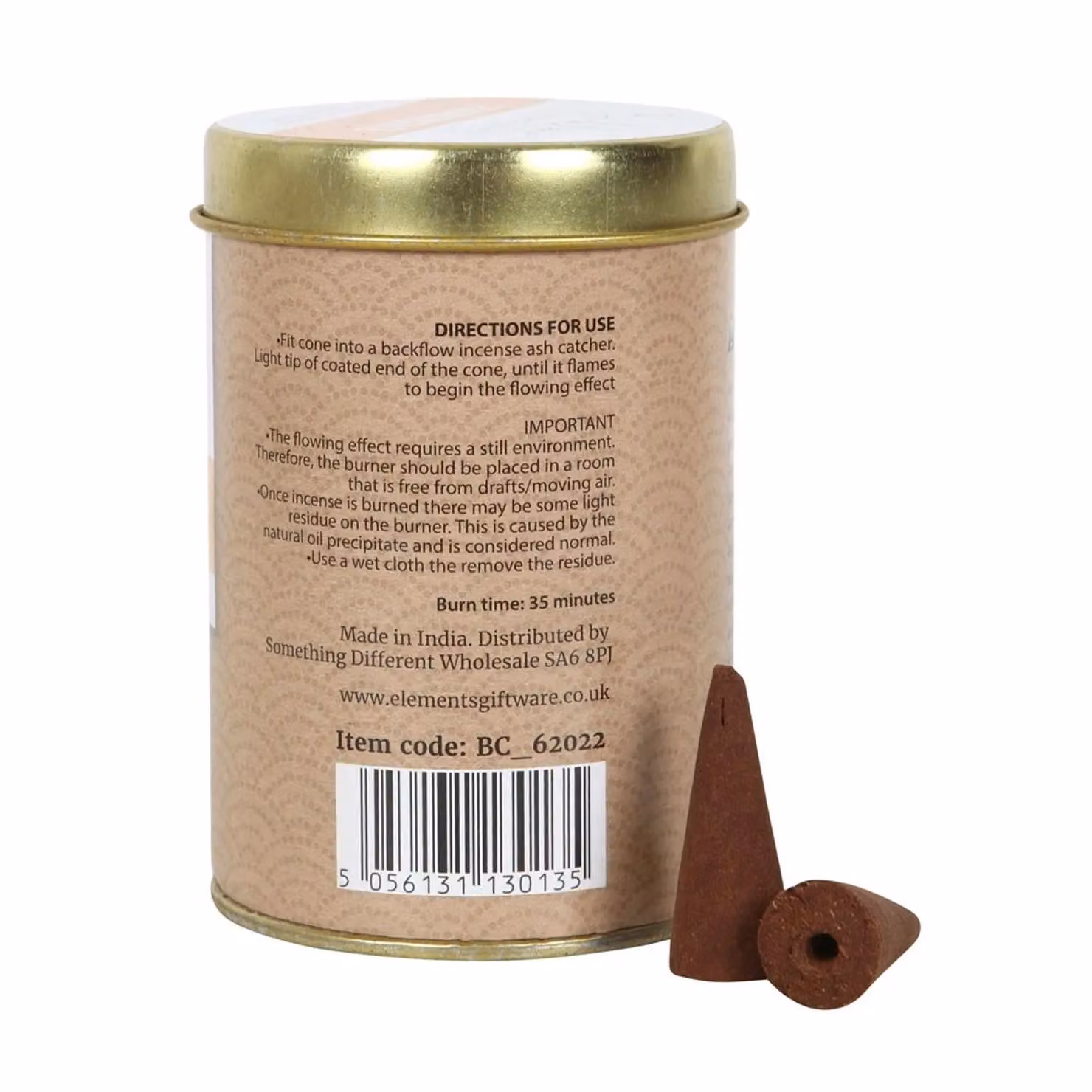Something Different Elements Frankincense Jumbo Backflow Incense Cones, Pack of 120, Brown – 2