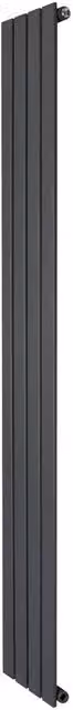 Monstershop Flat Single Column Steel Radiator in Anthracite Grey, H 180 cm x W 28 cm