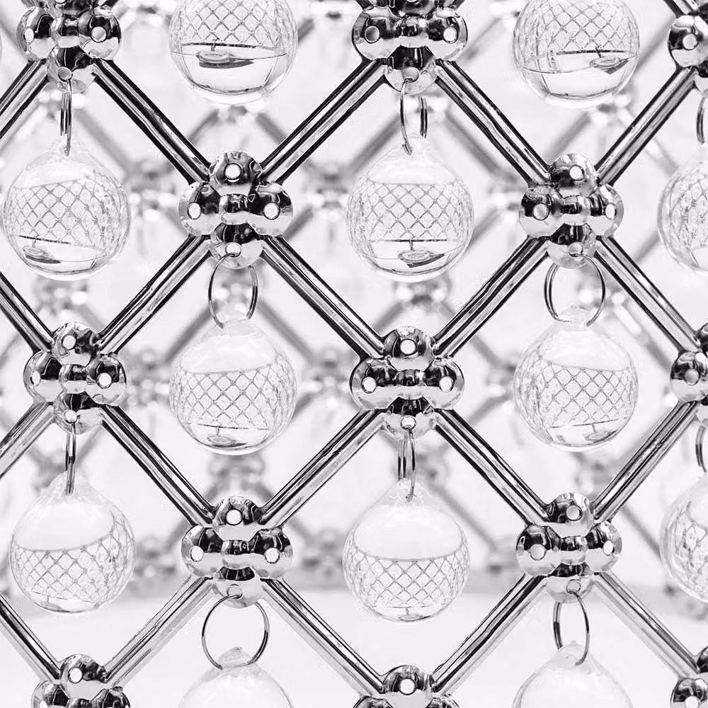 Voltico Metal Droplet Chrome Lamp Shade in Metallic Silver – 3