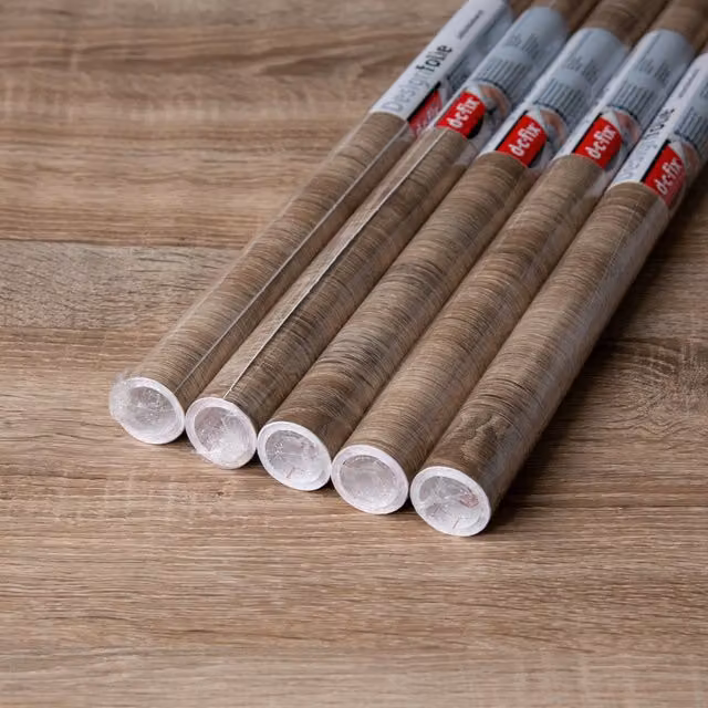 dc fix Sonoma Oak Lt Self Adhesive Vinyl Wrap for Kitchen Doors and Worktops, Brown, W: 67.5 cm, L: 2 m (Pack of 5)