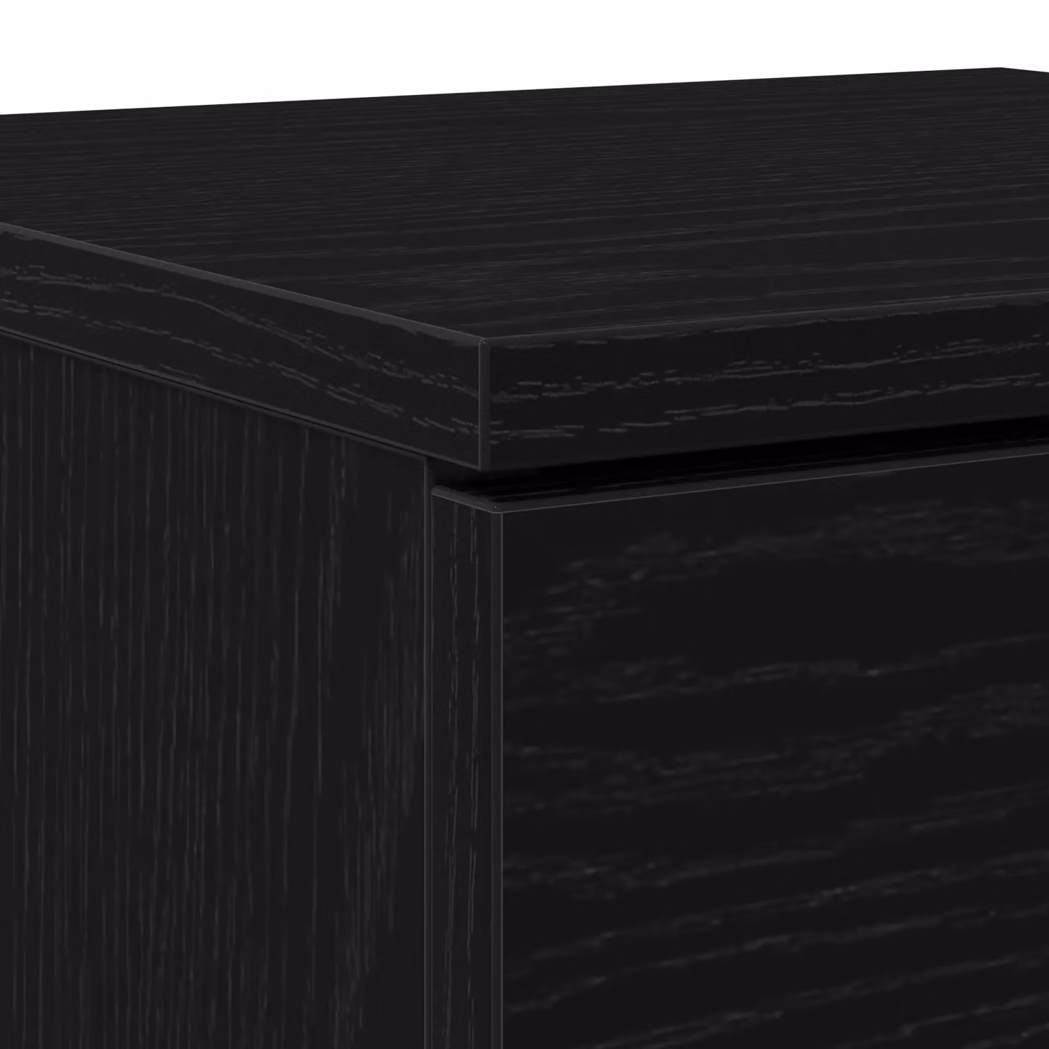 Berkfield Home Black Oak Sideboard in Matt Black MDF, W/D/H: 30 x 30 x 70 cm – 5