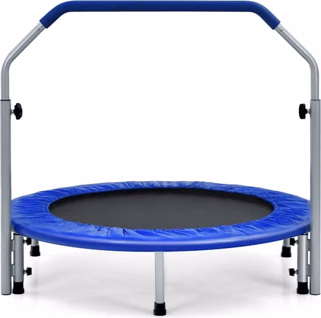 Costway Foldable Trampoline Rebounder in Blue