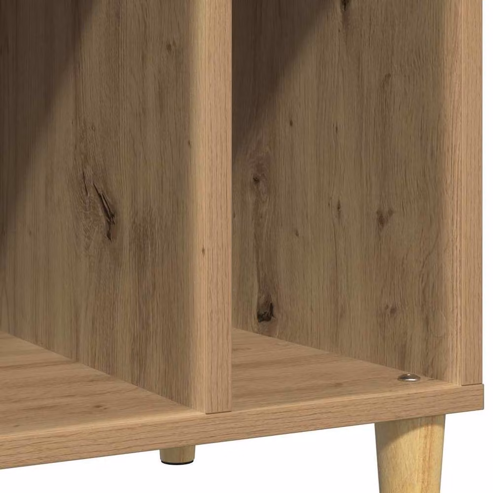 Berkfield Home Artisan Oak Record Cabinet in Brown, W/D/H: 100 x 38 x 48 cm – 3