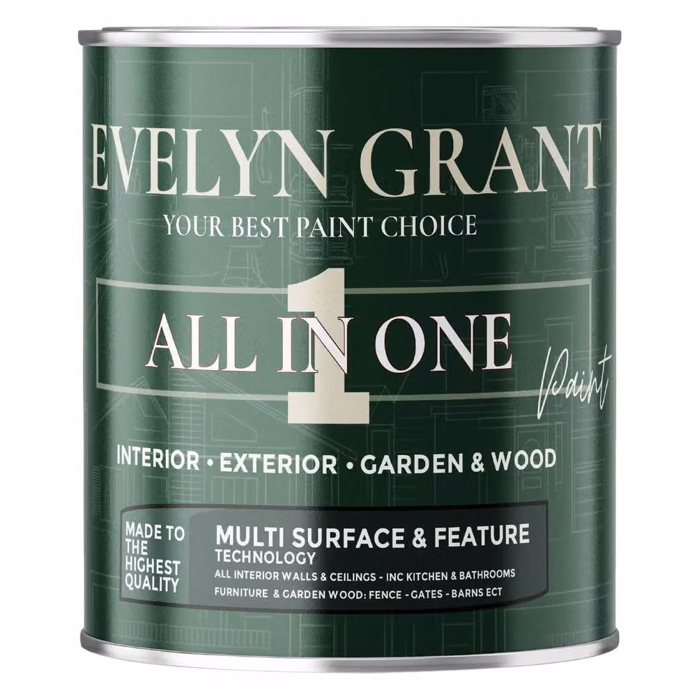 Evelyn Grant All-In-One Multi-Surface Matt Paint in Green, 0.5 l – 2