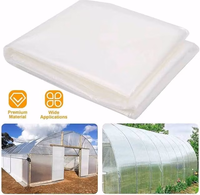 SPETLEK Heavy Duty Clear Polythene Sheeting, Transparent Plastic, 2 x 10 m, 1.25 kg