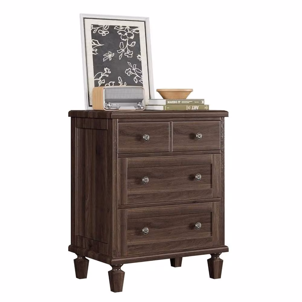 VOGREX Brown 4-Drawer Vintage Freestanding Dresser for your Bedroom or Living Room – 5