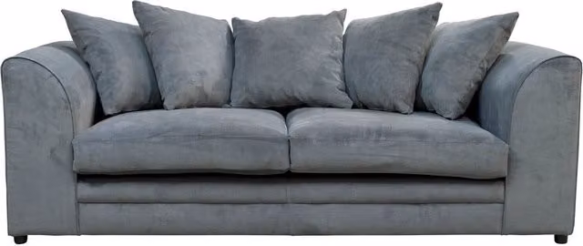 Furniture786ltd Kaspo 3 Seater Modern Fabric Sofa in Grey and Beige