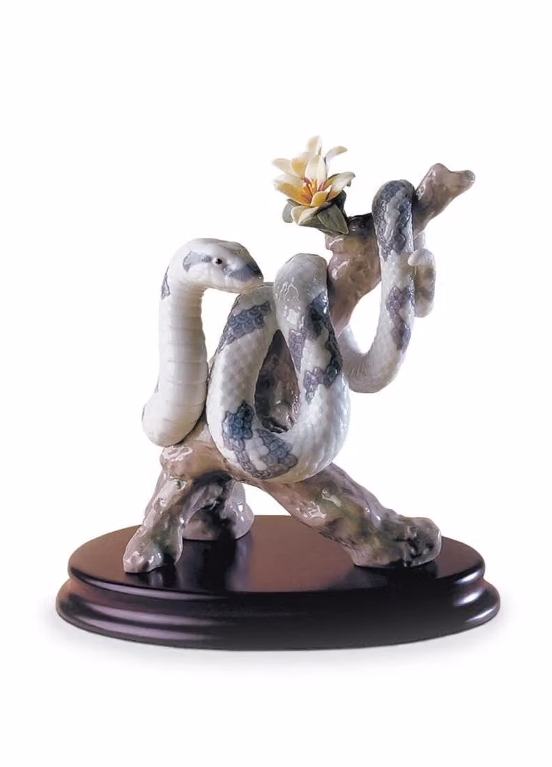 Lladró The Snake Porcelain Figurine in White