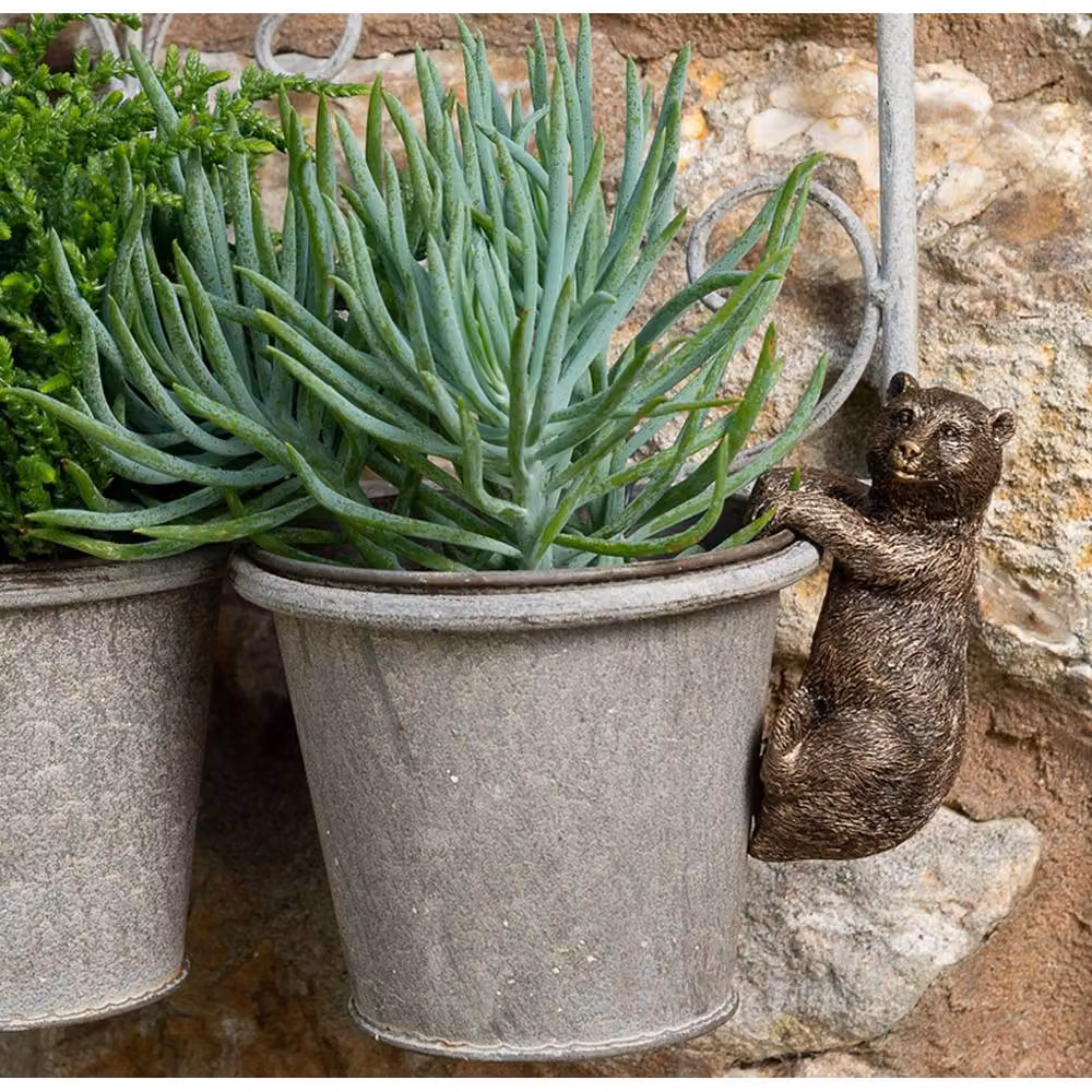 Jardinopia Brown Bear Hanging Plant Pot in Bronze, W: 5 cm, D: 10.5 cm, H: 6.5 cm – 3