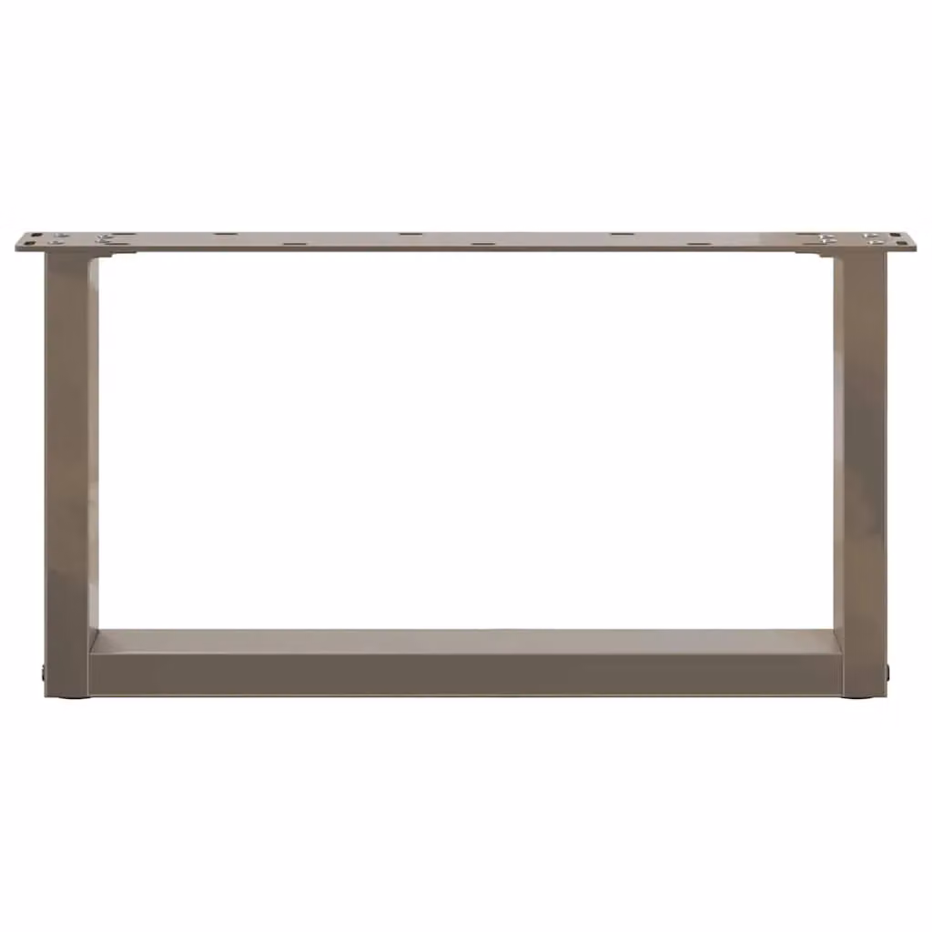 Berkfield Home U-Shaped Coffee Table Legs, 2 Pieces, Brown Steel, H: 70 cm, W: 30-31 cm – 3