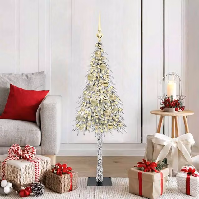 Berkfield Home White Christmas Tree with 150 LEDs, Height: 120 cm