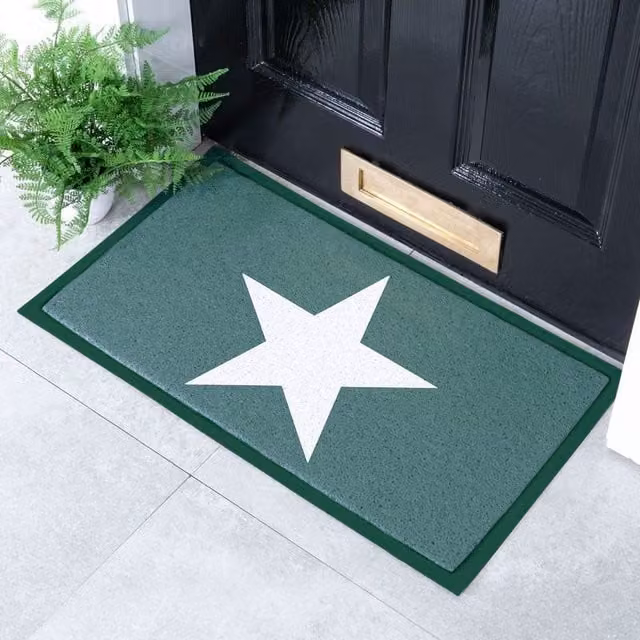 Artsy Mats Green Star Indoor and Outdoor Doormat, W/D: 70 x 40 cm – 1