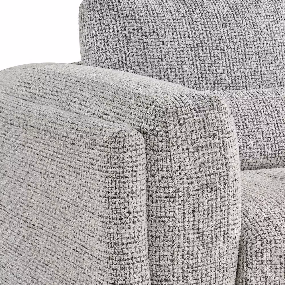 Furnishings For Less UK Bali 3 Piece Modern Sofa Suite in Grey Chenille Fabric, including 3 Seater Sofa, 2 Seater Sofa and Armchair with Scatter Cushions – 2