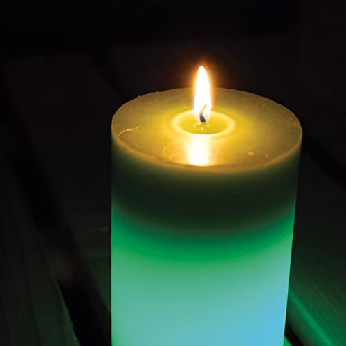 Zero In Citronella Colour-Change Pillar Candle in Green and Multicolour for Mosquito Repellent – 2