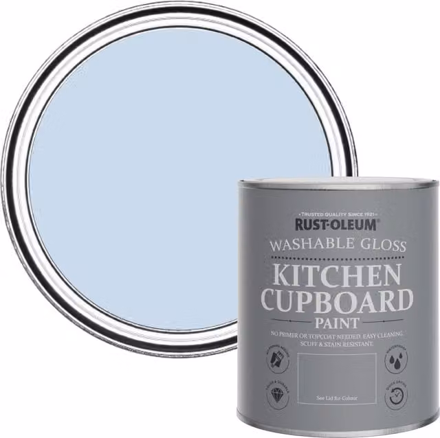 Rust-Oleum Kitchen Cupboard Paint in Gloss Finish, Blue Sky, 0.75 l