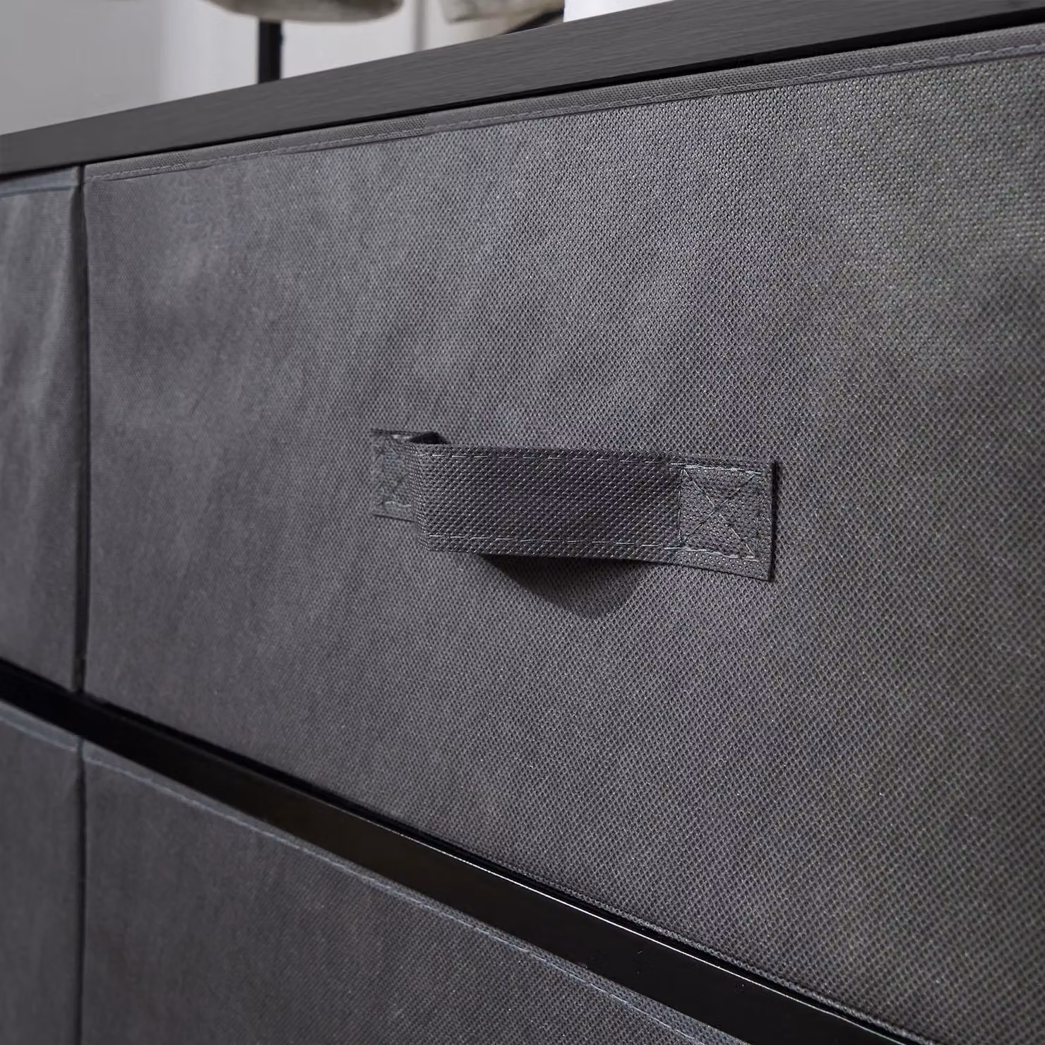 OHS 6 Drawer Wardrobe with Rail and Clothes Organiser in Light Grey – 2