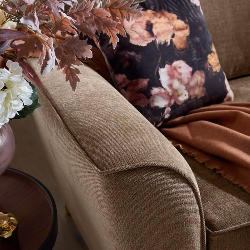 Stratus Interiors Wessex Ascot Espresso Fabric Sofa Collection with Matching Ottoman and Scatter Cushions in Brown – 2