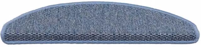 Berkfield Home Self-adhesive Sisal-Look Stair Mats, 15 Pieces, Blue, W: 65 cm, D: 21 cm, H: 4 cm – 1