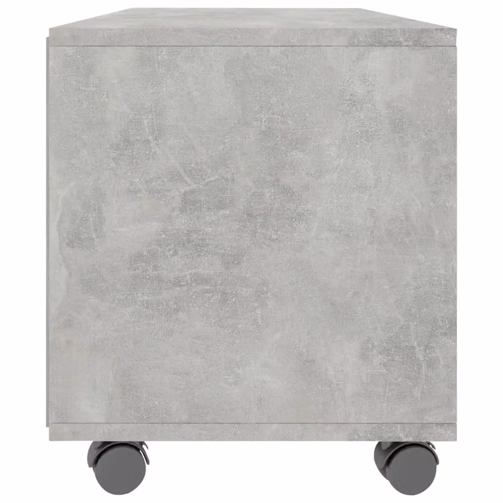 Berkfield Home Modern TV Cabinet in Concrete Grey with Castors, W/D/H: 90 x 35 x 35 cm – 3