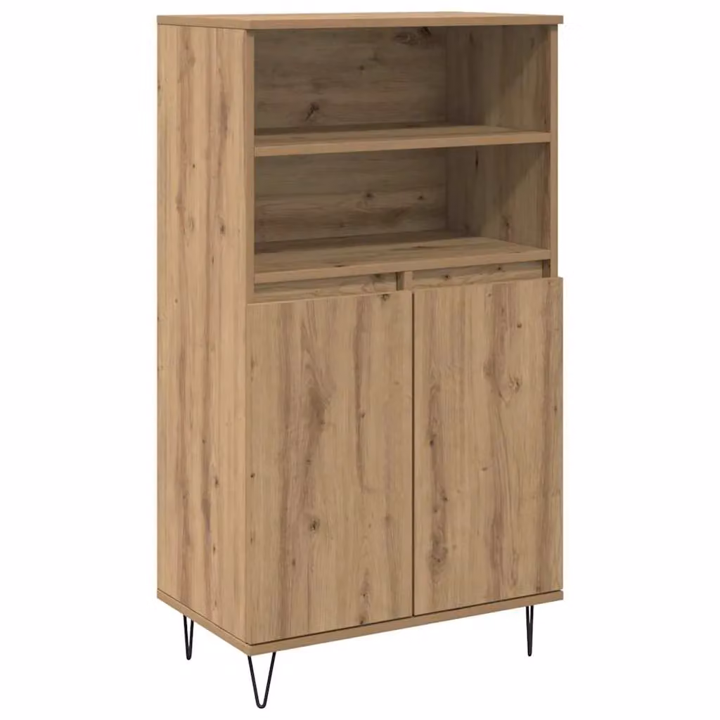 Berkfield Home Modern Brown Highboard with Internal Shelves and Hinged Doors – 2