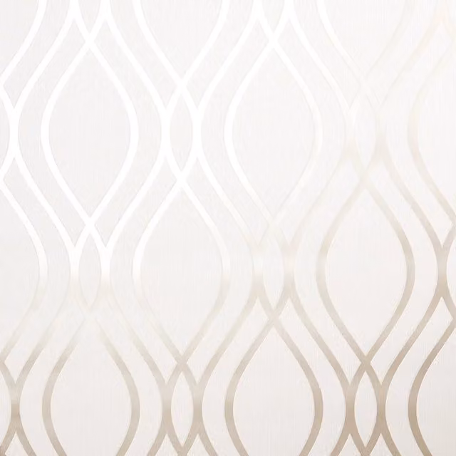 I Love Wallpaper Camden Wave Geometric Abstract Wallpaper in Gold and Yellow