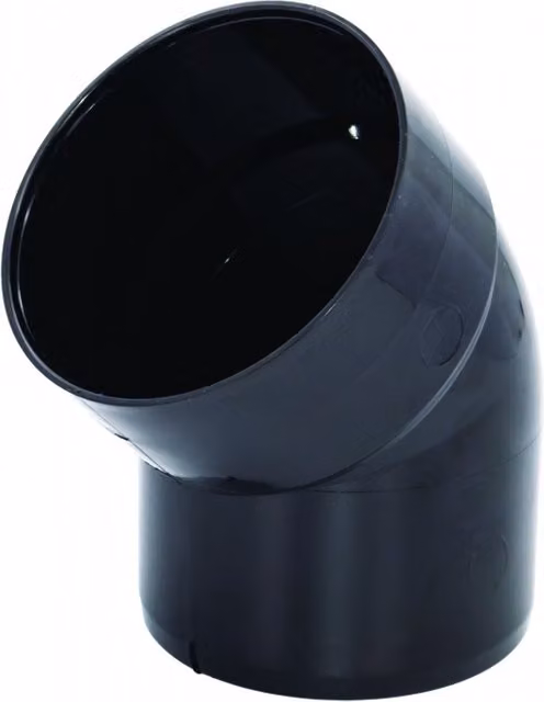 FloPlast 45 Degree Solvent Weld Offset Bend, 110mm, Black