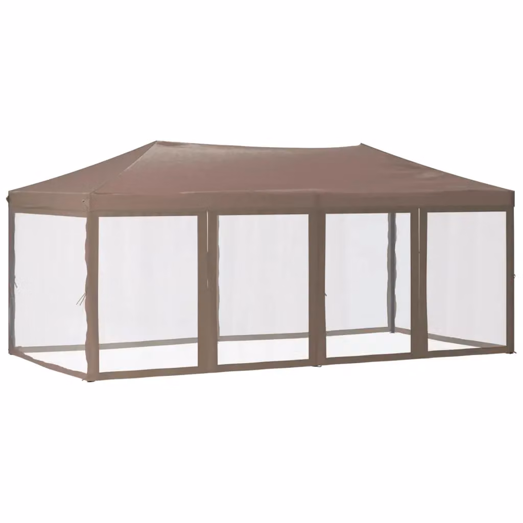 Berkfield Home Folding Party Tent with Sidewalls in Beige, W: 6 m, D: 3 m, H: 3 m – 2