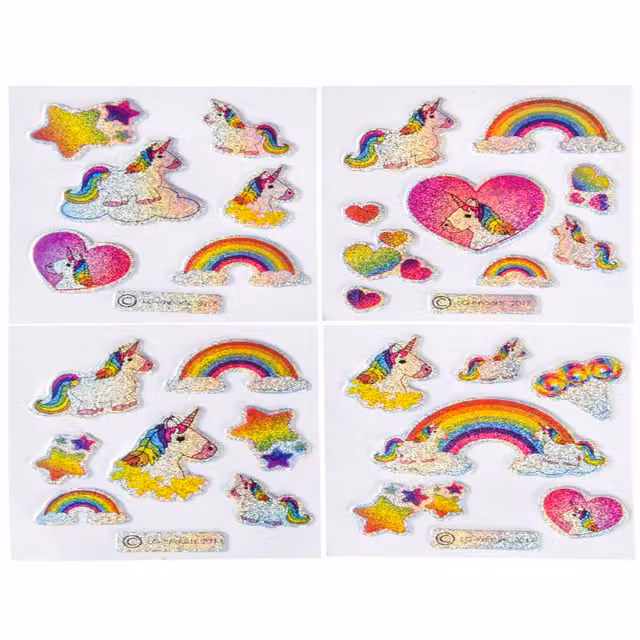 LG-Imports Multicolour Shiny Unicorn Paper Stickers for Children