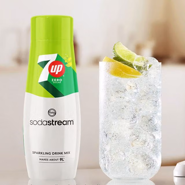 SodaStream 7UP Sugar Free Beverage Syrup, White