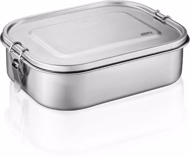 Gefu ENDURE Premium Stainless Steel Leakproof Lunchbox with Dividers, Silver, 1.4 l