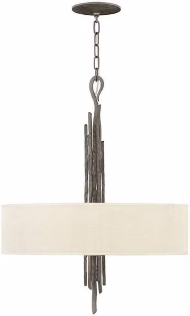 Elstead Spyre 6 Light Round Suspended Ceiling Pendant in Bronze with E14 Fitting